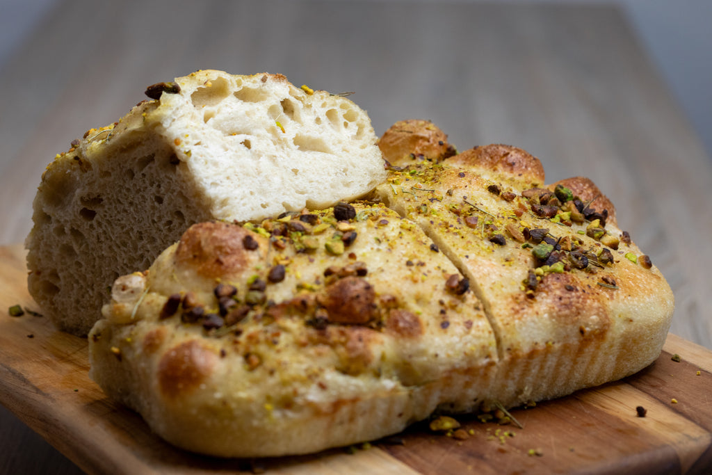 Focaccia Pistacho Romero (Porción)